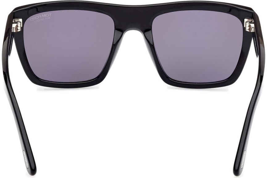 Solglasögon Tom Ford Alberto FT1077-N 01D Polarized Fyrkantig Svart