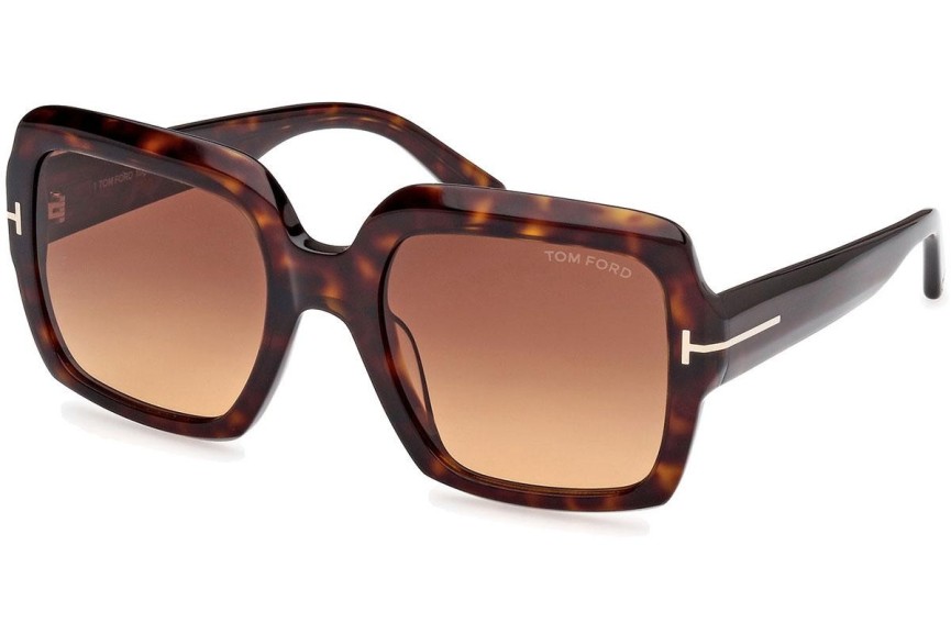 Solglasögon Tom Ford Kaya FT1082 52F Fyrkantig Havana