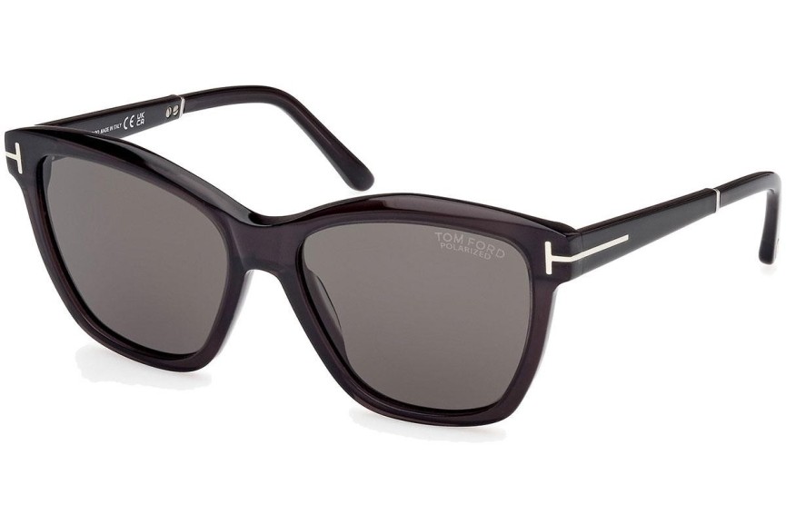 Solglasögon Tom Ford Lucia FT1087 05D Polarized Fyrkantig Svart