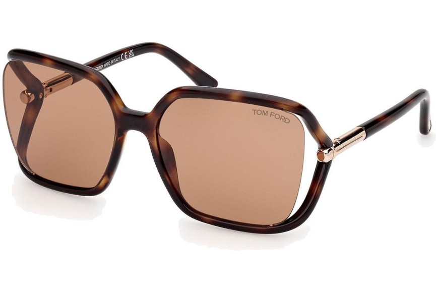 Solglasögon Tom Ford Solange-02 FT1089 52E Fyrkantig Havana