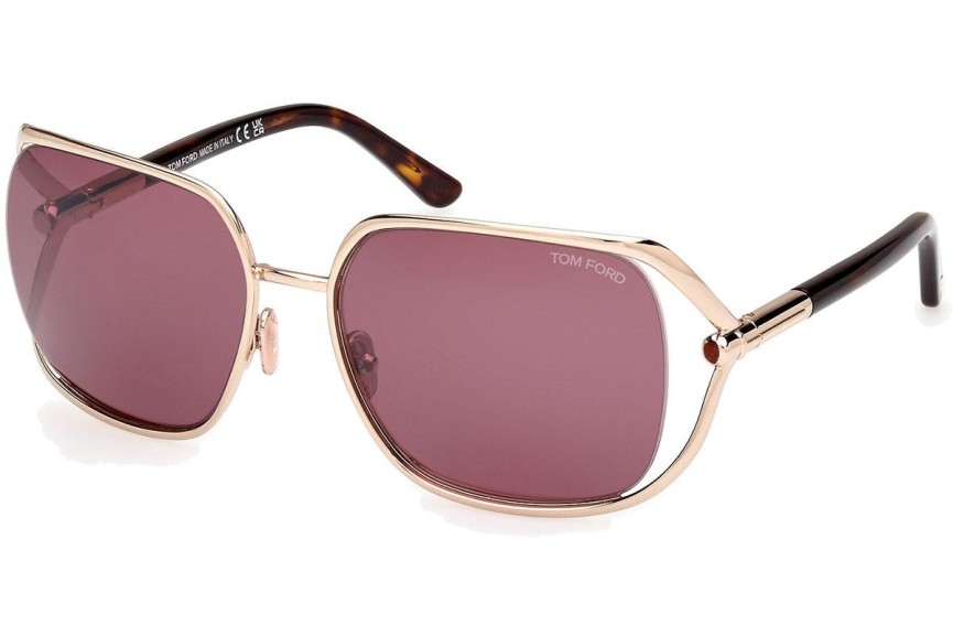 Solglasögon Tom Ford Goldie FT1092 28U Fyrkantig Guld