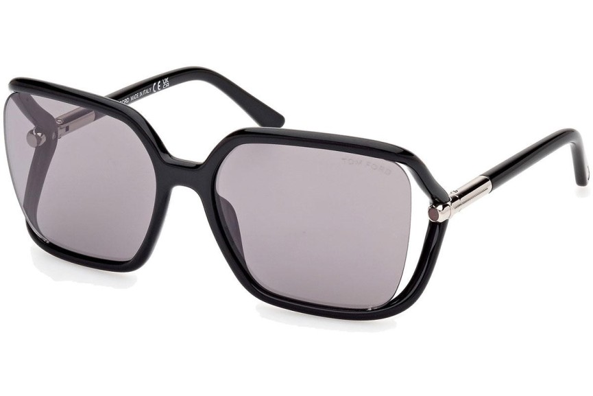 Solglasögon Tom Ford Solange-02 FT1089 01C Fyrkantig Svart