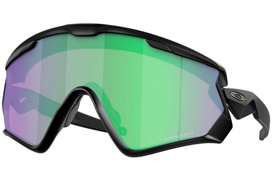 Solglasögon Oakley Wind Jacket 2.0 OO9418 941828 Enkel Lins | Shield Svart