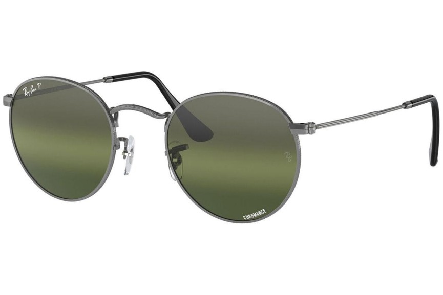 Solglasögon Ray-Ban Round Metal RB3447 004/G4 Polarized Runda Grå