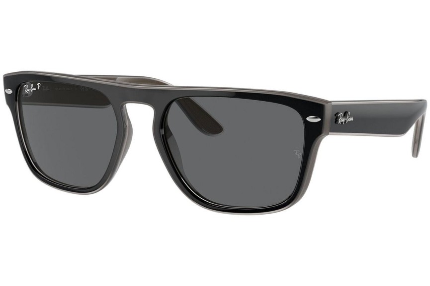 Solglasögon Ray-Ban RB4407 673381 Polarized Fyrkantig Svart