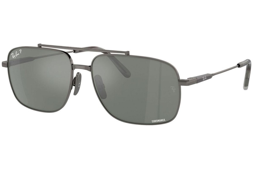 Solglasögon Ray-Ban Michael Titanium RB8096 165/GK Polarized Rektangulära Grå