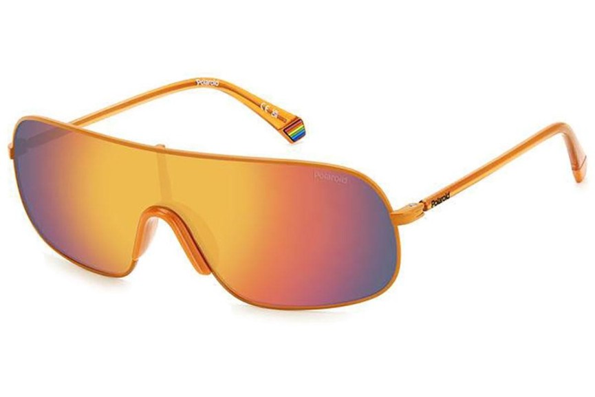 Solglasögon Polaroid PLD6222/S L7Q/OZ Polarized Enkel Lins | Shield Orange