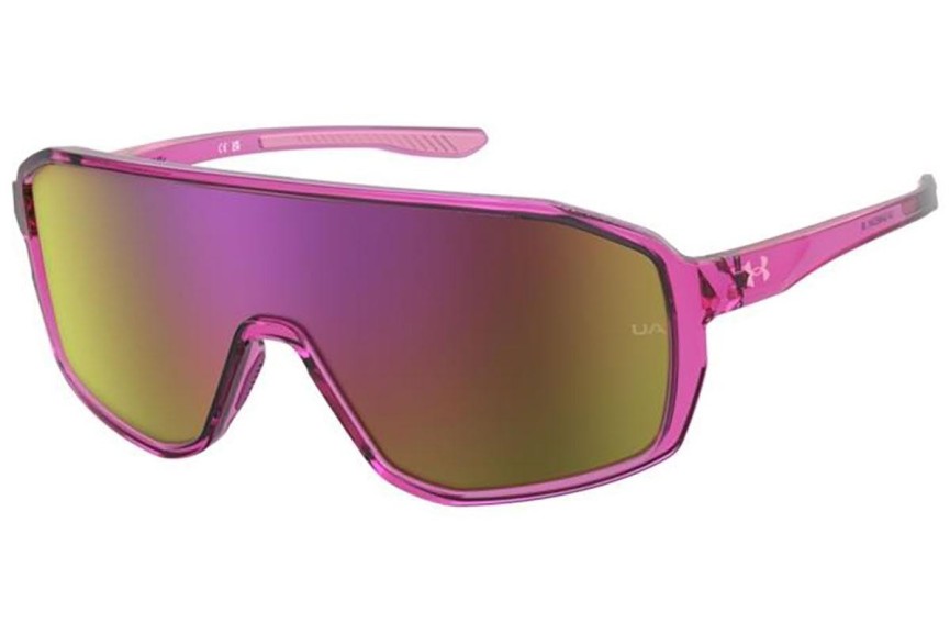 Solglasögon Under Armour UAGAMEDAYJR 3DV/34 Enkel Lins | Shield Rosa