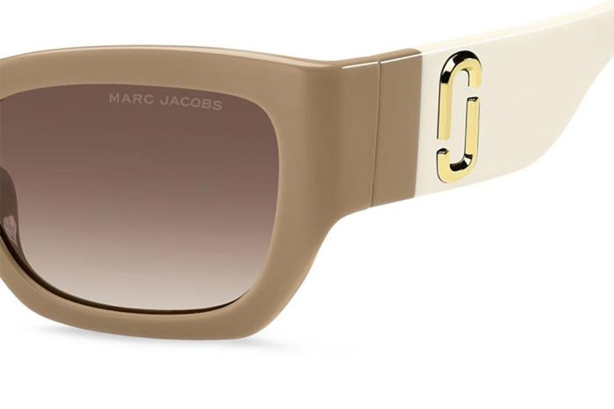 Solglasögon Marc Jacobs MARC723/S 10A/HA Rektangulära Beige