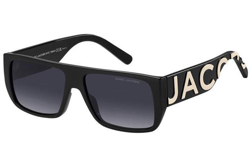 Solglasögon Marc Jacobs MARCLOGO096/S 80S/9O Flat Top Svart