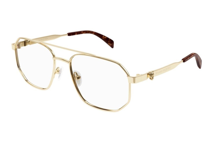 Glasögon Alexander McQueen AM0459O 002 Pilot Guld