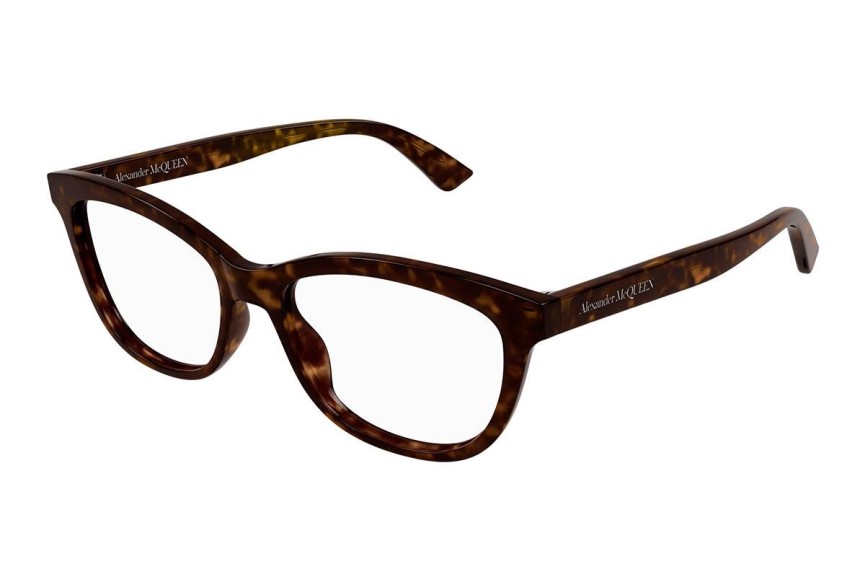 Glasögon Alexander McQueen AM0461O 002 Cat Eye Havana