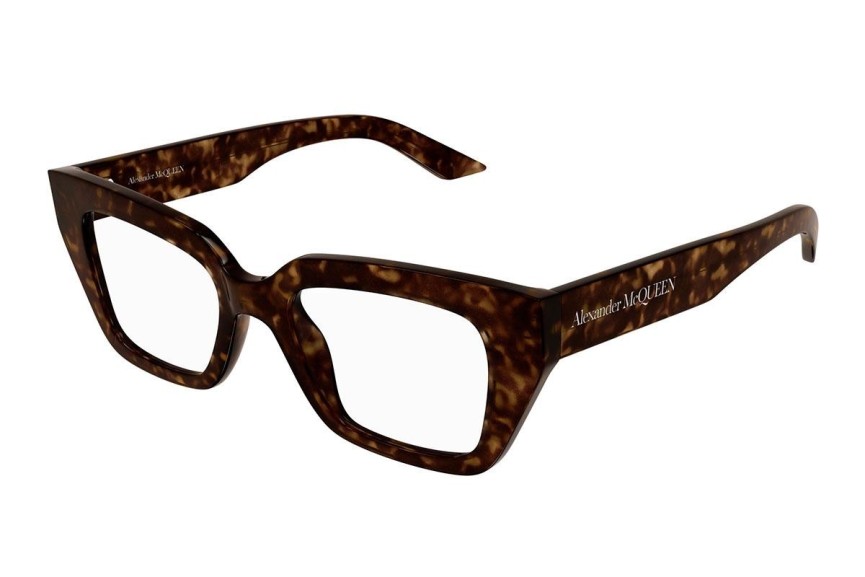 Glasögon Alexander McQueen AM0453O 002 Cat Eye Havana