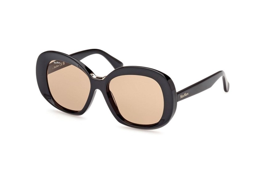 Solglasögon Max Mara MM0087 01E Runda Svart