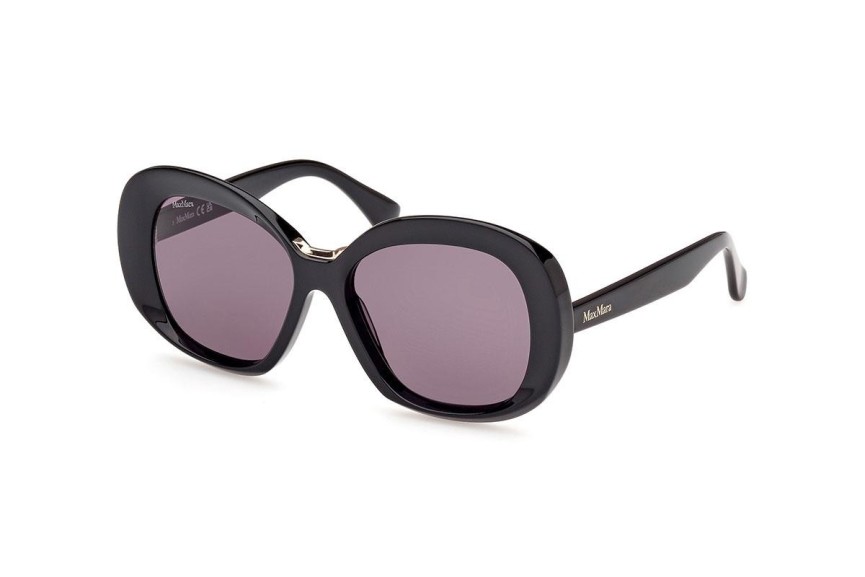 Solglasögon Max Mara MM0087 01A Runda Svart