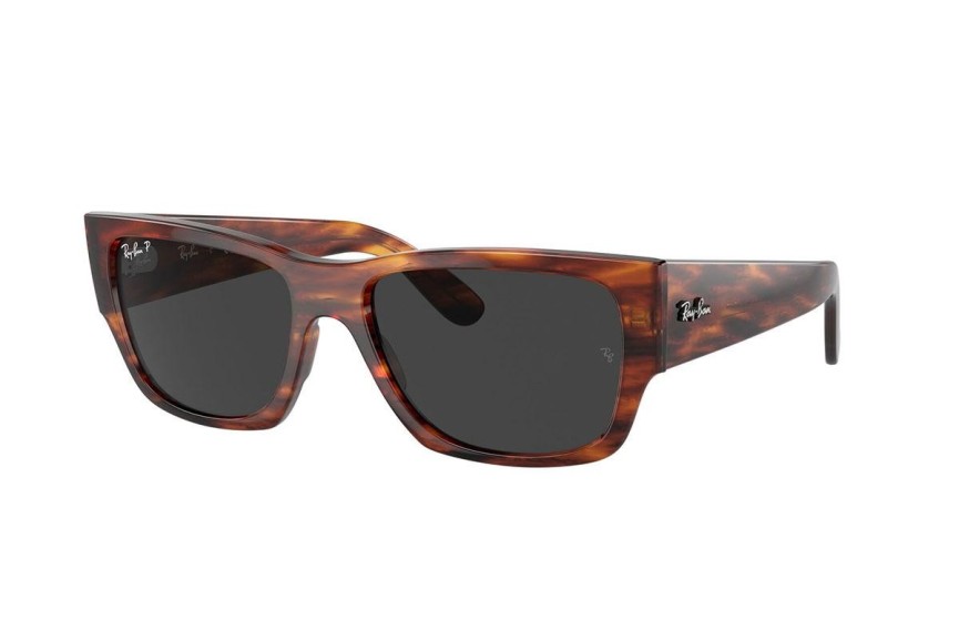 Solglasögon Ray-Ban Carlos RB0947S 954/48 Polarized Rektangulära Havana