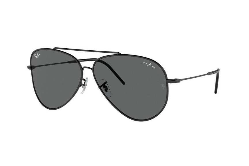 Solglasögon Ray-Ban Aviator Reverse x Lenny Kravitz RBR0101S 002/GR Pilot Svart