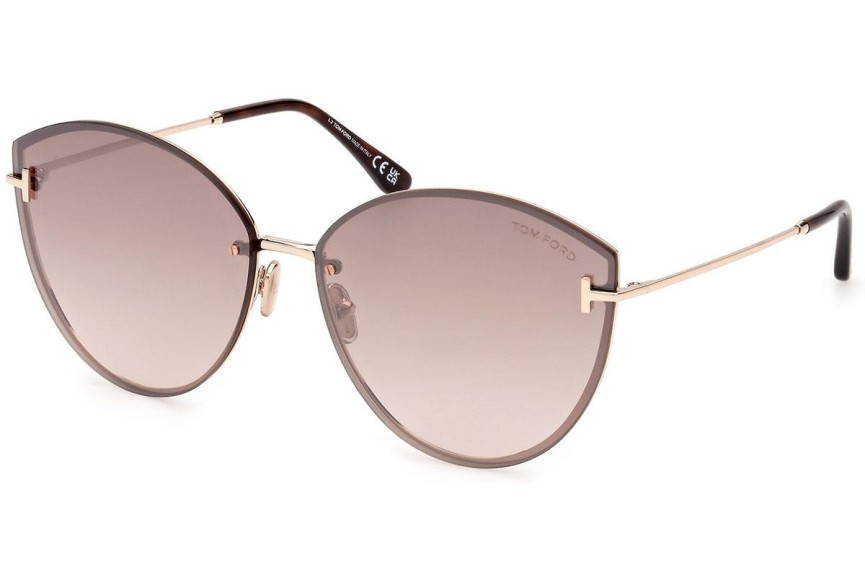 Solglasögon Tom Ford FT1106 28G Cat Eye Guld