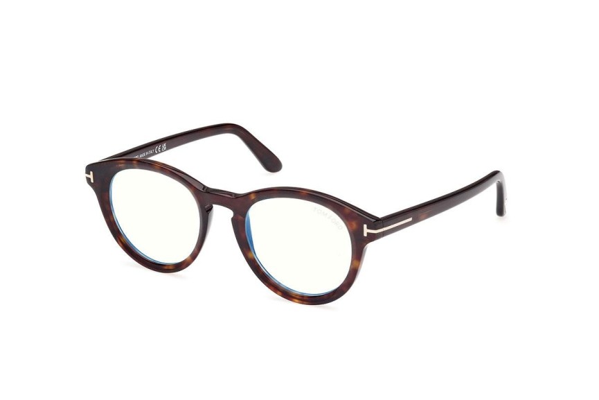 Glasögon Tom Ford FT5940-B 052 Runda Havana