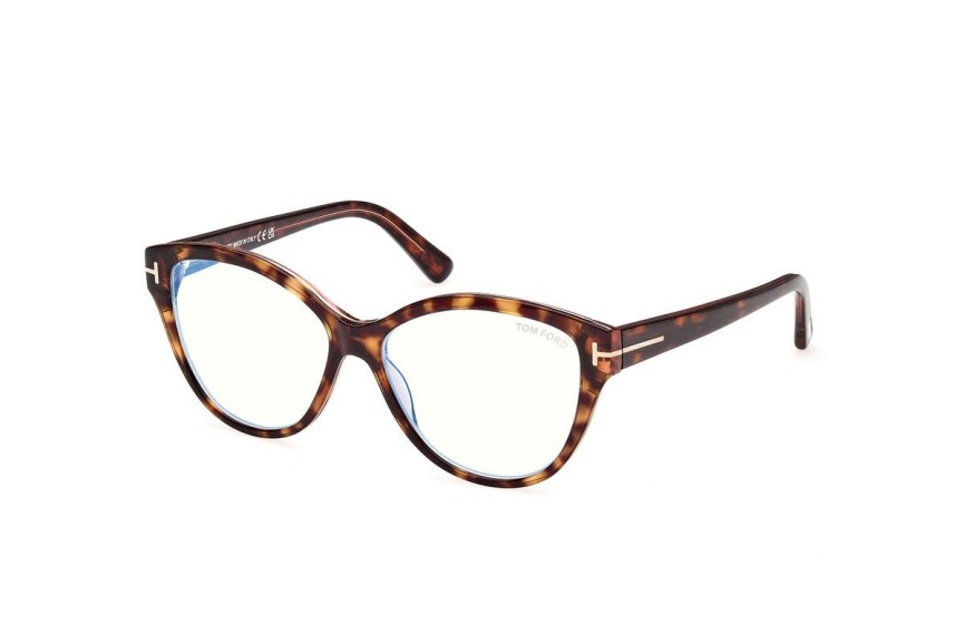 Glasögon Tom Ford FT5954-B 056 Cat Eye Havana