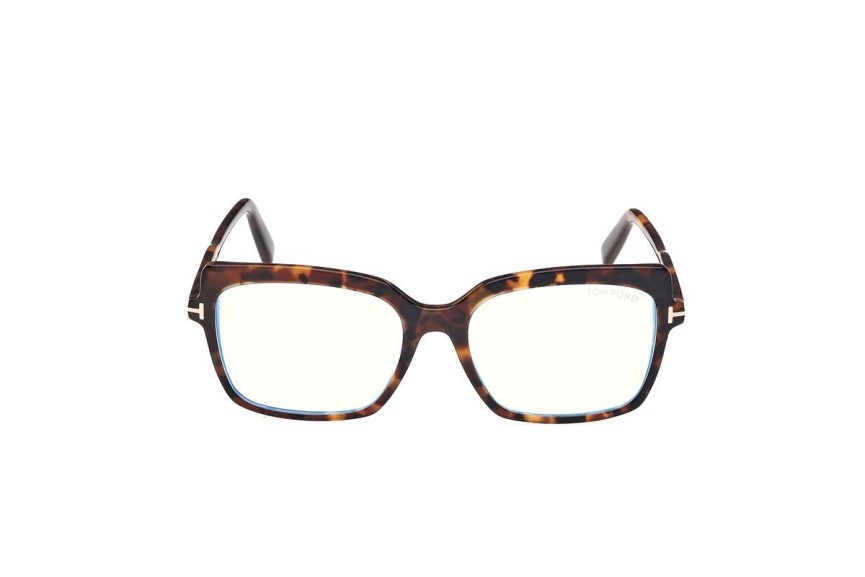 Glasögon Tom Ford FT5947-B 052 Fyrkantig Havana