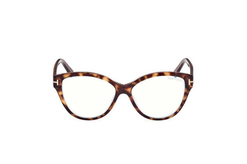 Glasögon Tom Ford FT5954-B 056 Cat Eye Havana