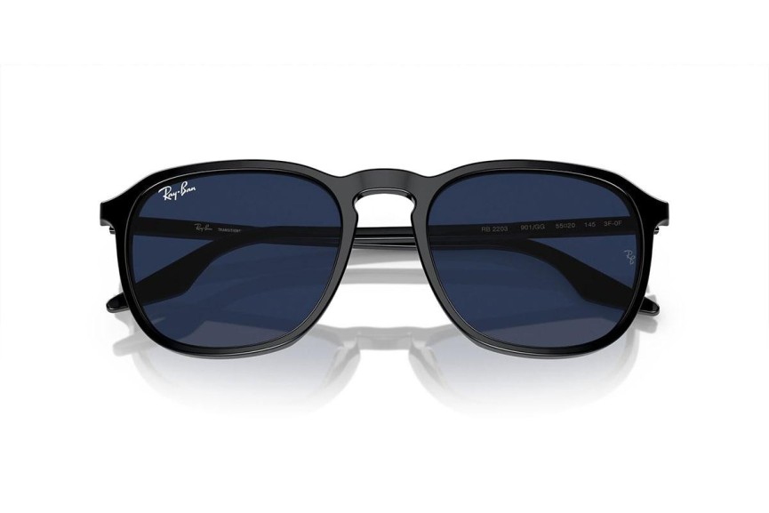 Solglasögon Ray-Ban RB2203 901/GG Fyrkantig Svart