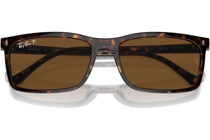 Solglasögon Ray-Ban RB4435 902/57 Polarized Rektangulära Havana