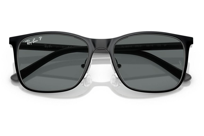 Solglasögon Ray-Ban Junior RJ9551S 295/81 Polarized Fyrkantig Svart