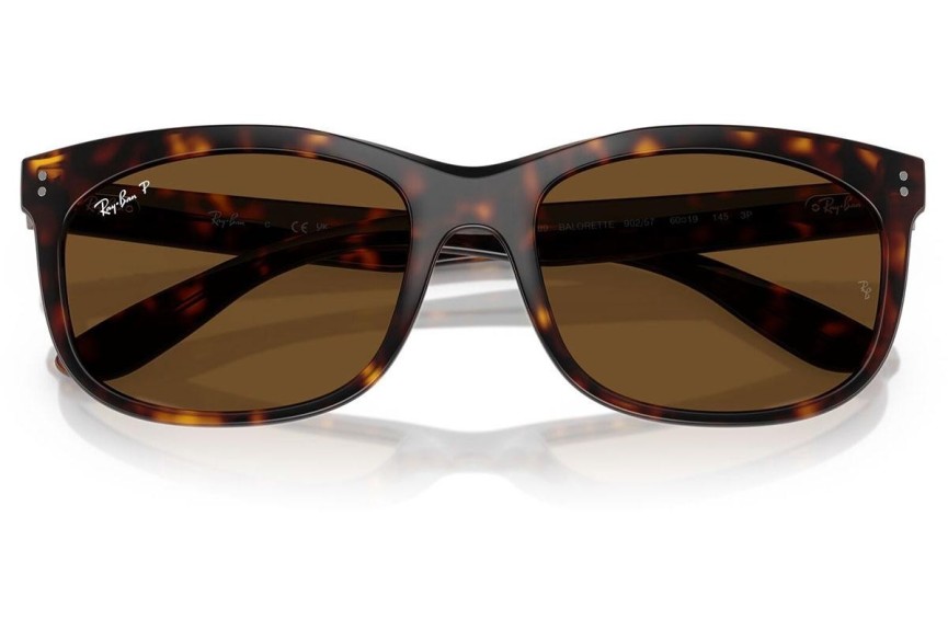 Solglasögon Ray-Ban RB2389 902/57 Polarized Rektangulära Havana