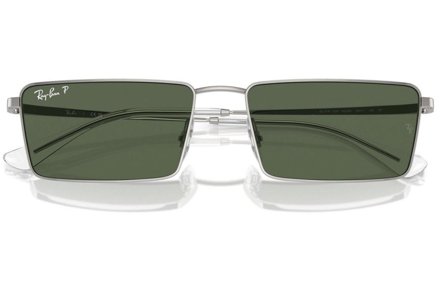 Solglasögon Ray-Ban RB3741 003/9A Polarized Rektangulära Silver