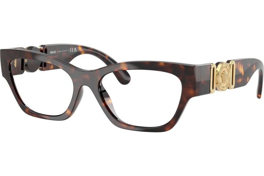 Glasögon Versace VE3367U 108 Cat Eye Havana