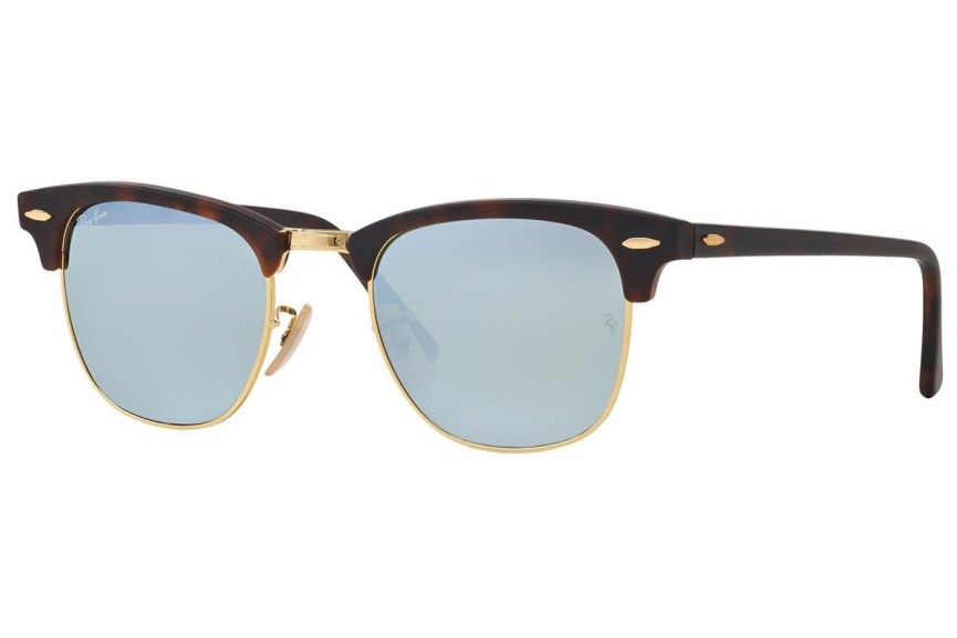 Solglasögon Ray-Ban Clubmaster Flash Lenses RB3016 114530 Browline Havana