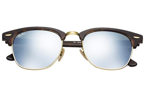 Solglasögon Ray-Ban Clubmaster Flash Lenses RB3016 114530 Browline Havana