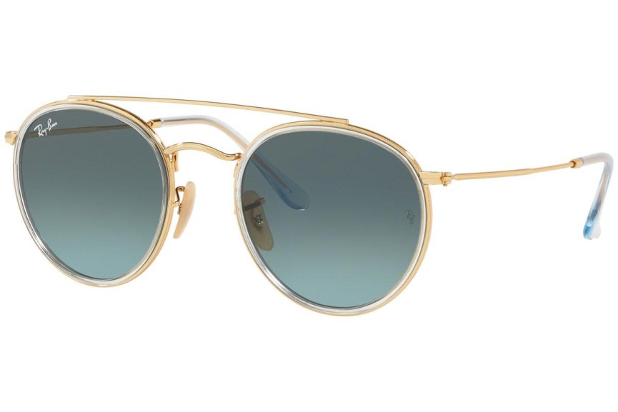 Solglasögon Ray-Ban Round Double Bridge RB3647N 91233M Runda Guld