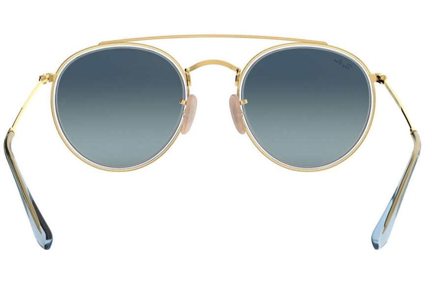 Solglasögon Ray-Ban Round Double Bridge RB3647N 91233M Runda Guld