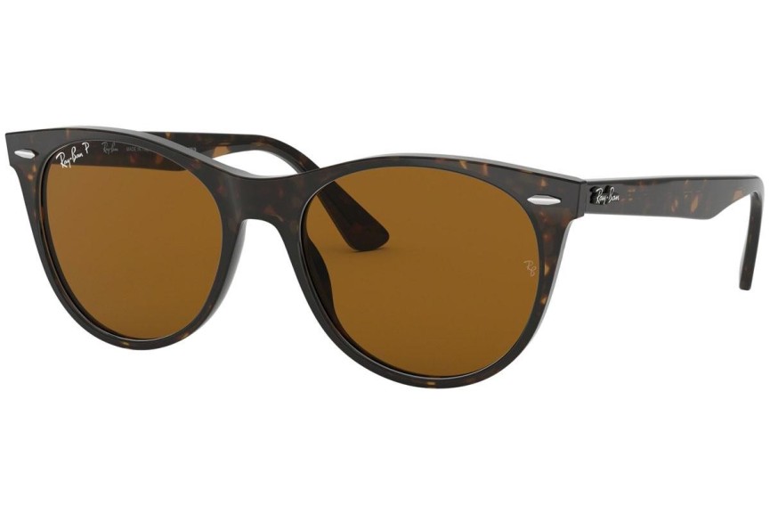 Solglasögon Ray-Ban Wayfarer II Classic RB2185 902/57 Polarized Fyrkantig Havana