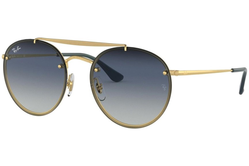 Solglasögon Ray-Ban Blaze Round Double Bridge Blaze Collection RB3614N 91400S Runda Guld