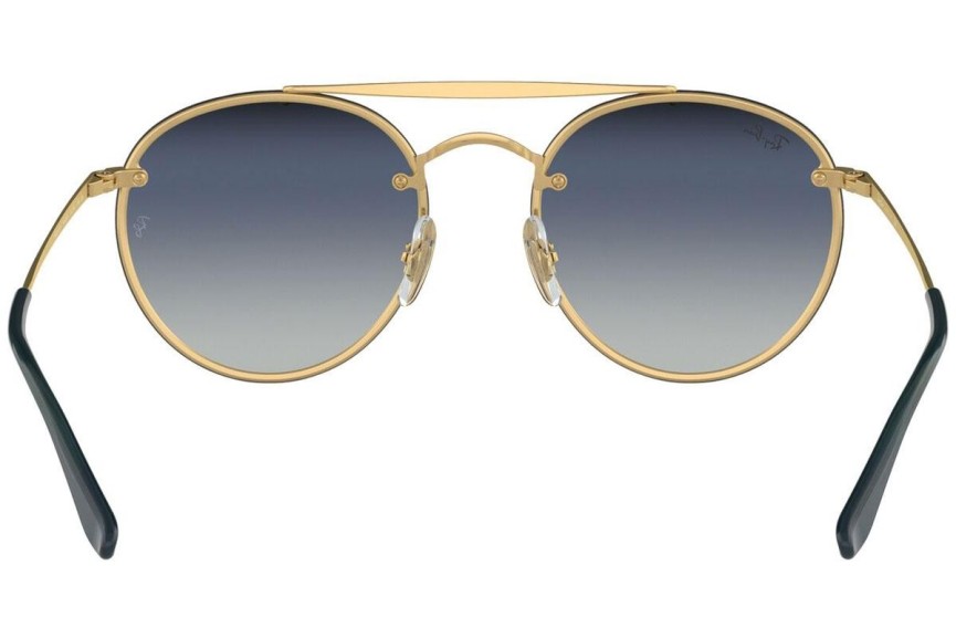 Solglasögon Ray-Ban Blaze Round Double Bridge Blaze Collection RB3614N 91400S Runda Guld