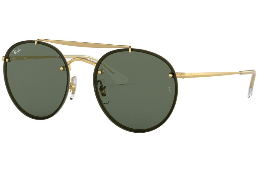 Solglasögon Ray-Ban Blaze Round Double Bridge Blaze Collection RB3614N 914071 Runda Guld