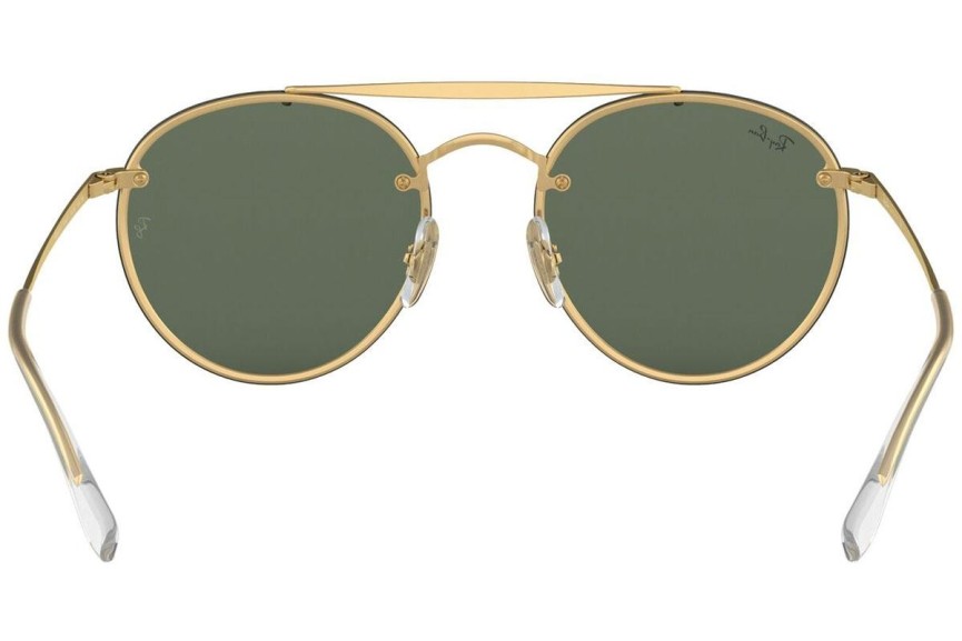 Solglasögon Ray-Ban Blaze Round Double Bridge Blaze Collection RB3614N 914071 Runda Guld