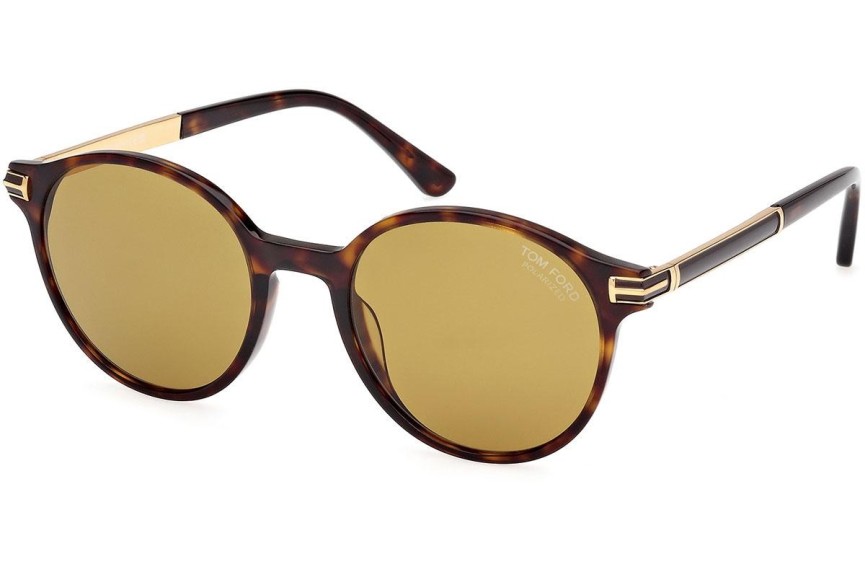 Solglasögon Tom Ford Araki FT1184 52H Polarized Runda Havana