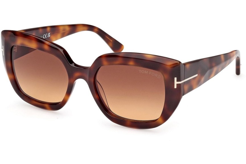 Solglasögon Tom Ford Saltzman FT1192 53F Cat Eye Havana