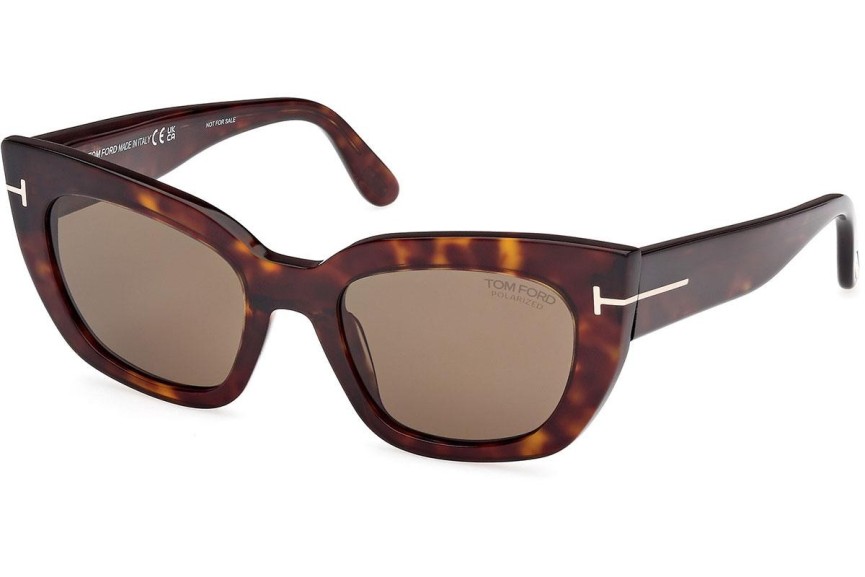 Solglasögon Tom Ford Athena FT1190 52H Polarized Cat Eye Havana