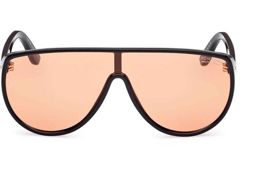 Solglasögon Tom Ford Achilles FT1182 05E Enkel Lins | Shield Svart