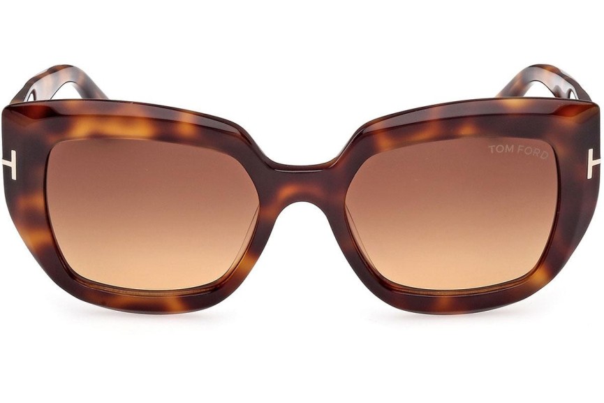 Solglasögon Tom Ford Saltzman FT1192 53F Cat Eye Havana