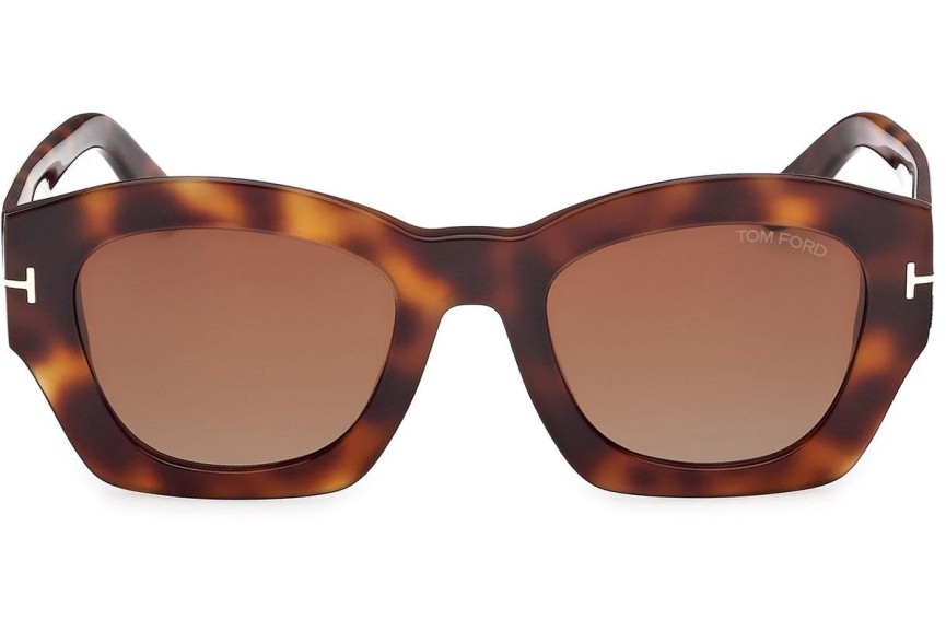 Solglasögon Tom Ford Guilliana FT1083 53F Fyrkantig Havana