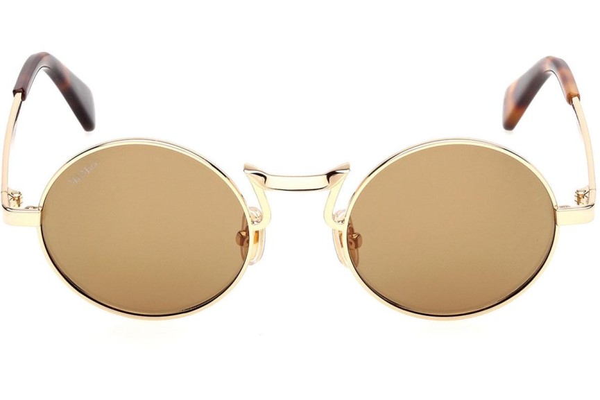 Solglasögon Max Mara MM0127 30L Runda Guld