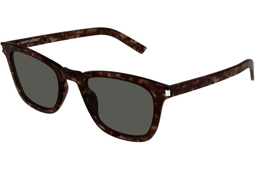 Solglasögon Saint Laurent SL716SLIM 002 Fyrkantig Havana