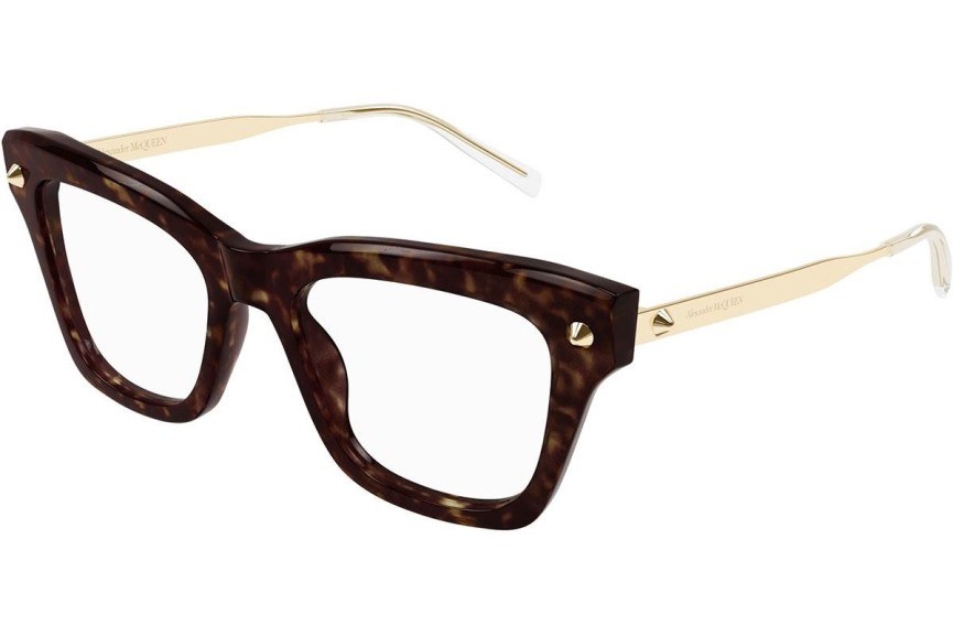 Glasögon Alexander McQueen AM0484O 006 Fyrkantig Havana